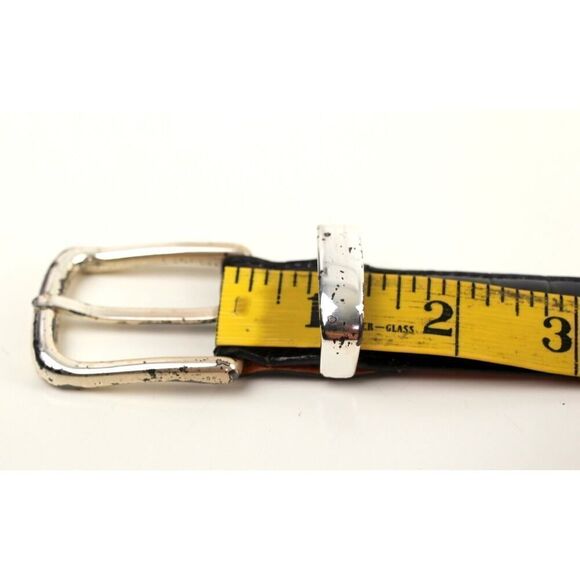 Martin Dingman BLACK ALLIGATOR CALFSKIN 1 1/8"Wd CASUAL DRESS BELT Sz 38/95 (G87 - Picture 11 of 14